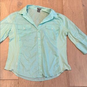 Ann Taylor Light Blue Button Down Shirt